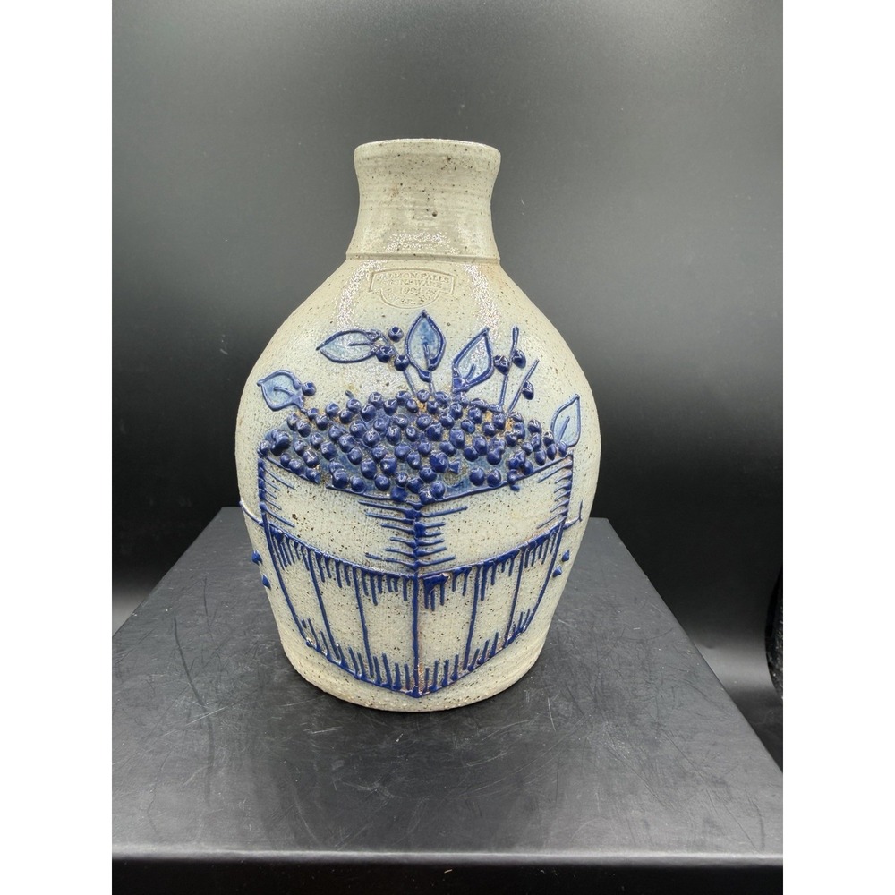 🫐✨ Salmon Falls Stoneware 1994 Blueberry Basket Jug ✨🫐